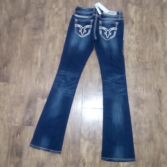 Rock Revival Women's 26 Boot Cut Denisa Embellished Embroidered NWT - Picture 5 of 8